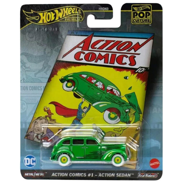 Masina metalica, Hot Wheels Premium, Pop Culture, Action Comics, Action Sedan, HVJ50 Masina metalica, Hot Wheels Premium, Pop Culture, Action Comics, Action Sedan, HVJ50