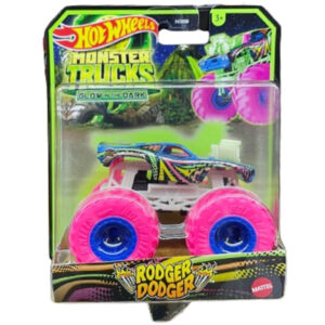 Masinuta Monster Trucks, Hot Wheels, Glow in the Dark, 1:64, Rodger Dodger, HWC91 Masinuta Monster Trucks, Hot Wheels, Glow in the Dark, 1:64, Rodger Dodger, HWC91