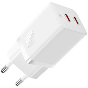 Incarcator retea Baseus GaN5, 40 W, 2 x USB Type-C (Alb) Incarcator retea Baseus GaN5, 40 W, 2 x USB Type-C (Alb)