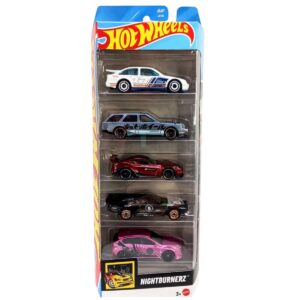 Set 5 masinute Hot Wheels, Nightburnerz, JBJ87 Set 5 masinute Hot Wheels, Nightburnerz, JBJ87