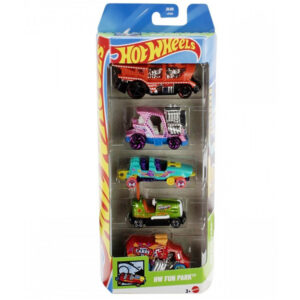 Set 5 masinute Hot Wheels, Hw Fun Park, JBJ88 Set 5 masinute Hot Wheels, Hw Fun Park, JBJ88