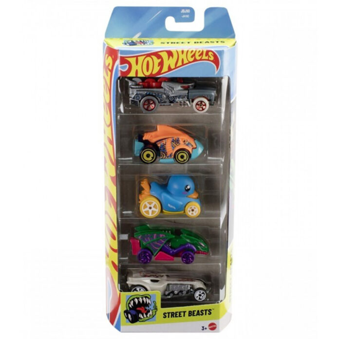 Set 5 masinute Hot Wheels, Street Beasts, JBJ90 Set 5 masinute Hot Wheels, Street Beasts, JBJ90