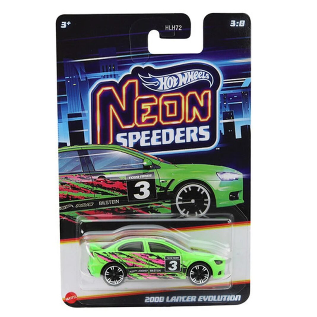 Masinuta metalica, Hot Wheels, Neon Speeders, 2008 Mitsubishi Lancer Evolution, JCB02 Masinuta metalica, Hot Wheels, Neon Speeders, 2008 Mitsubishi Lancer Evolution, JCB02