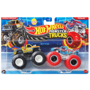 Set 2 masini Monster Truck, Hot Wheels, Ramblin Wrecker vs Totaled, JCC67 Set 2 masini Monster Truck, Hot Wheels, Ramblin Wrecker vs Totaled, JCC67