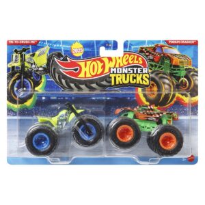 Set 2 masinute Monster Truck, Hot Wheels, Tri To Crush Me Vs Podium Crasher, JCC70 Set 2 masinute Monster Truck, Hot Wheels, Tri To Crush Me Vs Podium Crasher, JCC70