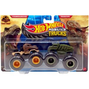 Set 2 masini Monster Truck, Hot Wheels, Jurassic World, Theory T Rex & Triceratops, JCC72 Set 2 masini Monster Truck, Hot Wheels, Jurassic World, Theory T Rex & Triceratops, JCC72