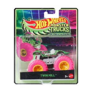 Masina Hot Wheels, Monster Truck, Glow In The Dark, Twin Mill, JFX22 Masina Hot Wheels, Monster Truck, Glow In The Dark, Twin Mill, JFX22
