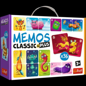 Joc de memorie Trefl Memos Classic/Plus - Monstri draguti Joc de memorie Trefl Memos Classic/Plus - Monstri draguti