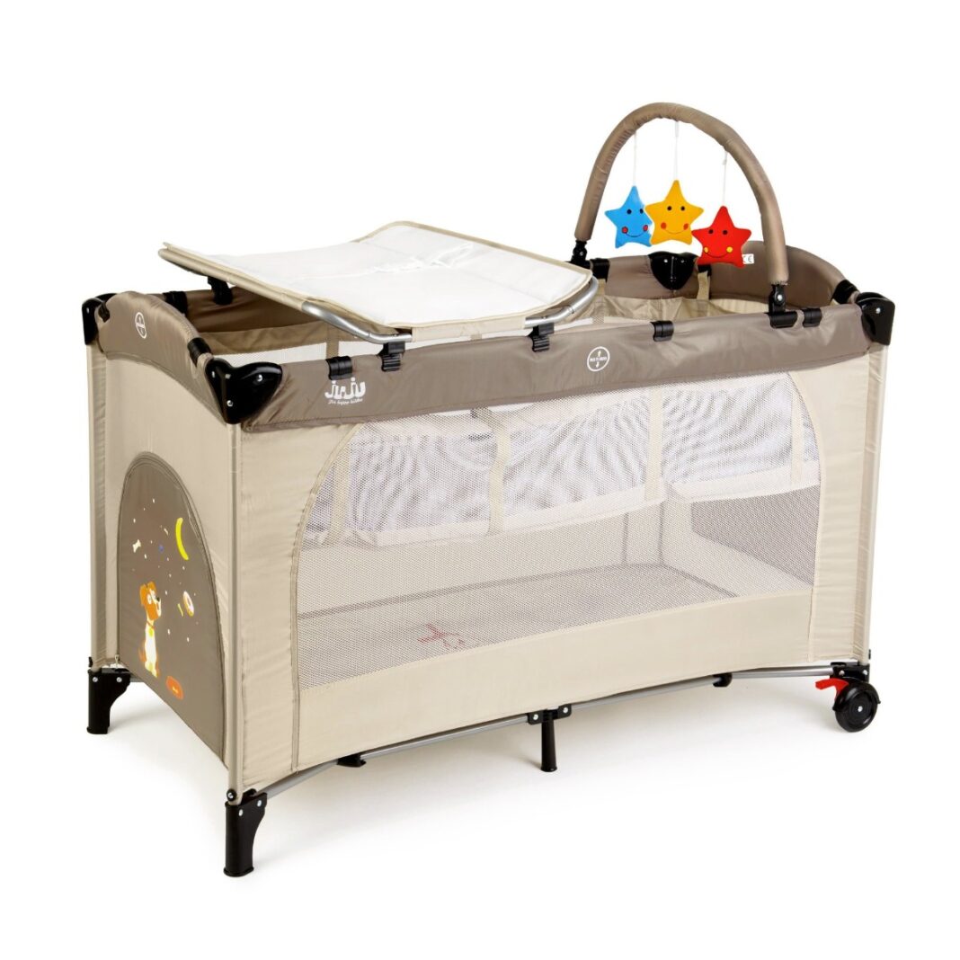 Patut pliant Juju Sleepy Baby Sweet Dreams, 2 nivele (Bej) Patut pliant Juju Sleepy Baby Sweet Dreams, 2 nivele (Bej)