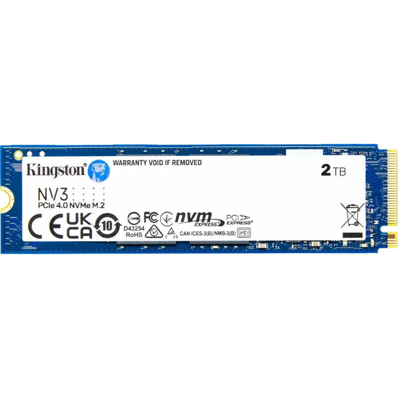 SSD Kingston NV3 2TB PCI Express 4.0 x4 M.2 2280 SSD Kingston NV3 2TB PCI Express 4.0 x4 M.2 2280