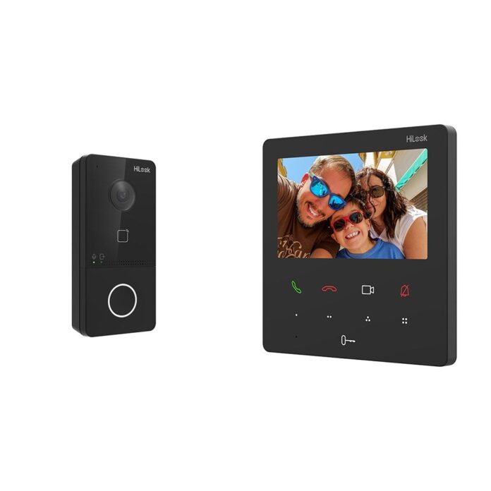Kit videointerfon IP WiFi Hikvision HiLook VI-K46P, 2MP, touchscreen, 2.4GHz, IR 3m, ecran 4.3 inch, aparent, PoE, slot card Kit videointerfon IP WiFi Hikvision HiLook VI-K46P, 2MP, touchscreen, 2.4GHz, IR 3m, ecran 4.3 inch, aparent, PoE, slot card