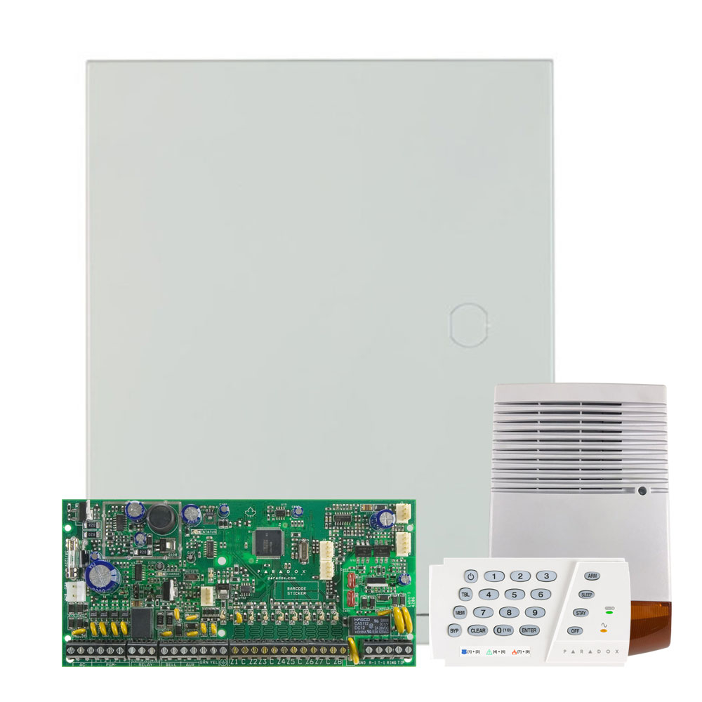 Kit alarma antiefractie Paradox Spectra SP6000+K636+SL-900B, 2 partitii, 8-32 zone, 32 utilizatori, cutie cu traf Kit alarma antiefractie Paradox Spectra SP6000+K636+SL-900B, 2 partitii, 8-32 zone, 32 utilizatori, cutie cu traf
