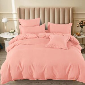 Lenjerie cu Elastic 180x200 Junne Coral 6 Piese (Finet) Lenjerie cu Elastic 180x200 Junne Coral 6 Piese (Finet)