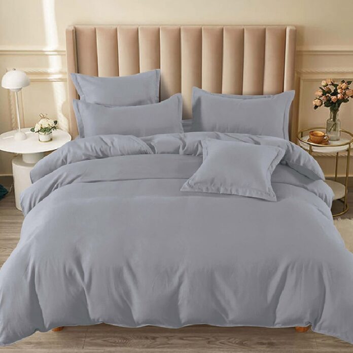Lenjerie cu Elastic 180x200 Junne Gri 6 Piese (Finet) Lenjerie cu Elastic 180x200 Junne Gri 6 Piese (Finet)