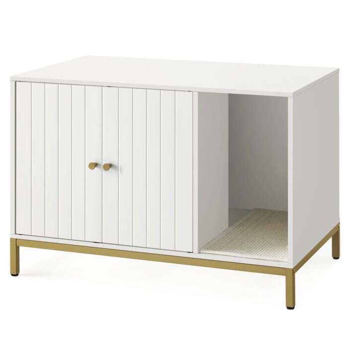 Litiera Alb Feandrea 80x50x55 cm Litiera Alb Feandrea 80x50x55 cm