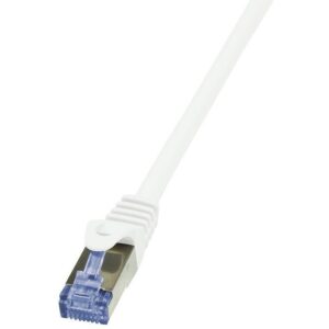 Cablu S/FTP LogiLink CQ3101S, Patchcord, CAT.6A, 10G, 15 m (Alb) Cablu S/FTP LogiLink CQ3101S, Patchcord, CAT.6A, 10G, 15 m (Alb)