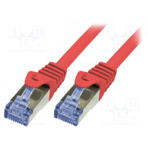 Cablu S/FTP LOGILINK Cat6, LSZH, cupru, 0.5 m, rosu, AWG27, dublu ecranat CQ2024S Cablu S/FTP LOGILINK Cat6, LSZH, cupru, 0.5 m, rosu, AWG27, dublu ecranat CQ2024S