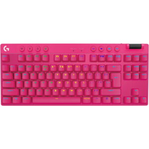 Tastatura Gaming Mecanica Logitech G PRO X TKL Rapid Pink Magnetic Analog Switch, USB, iluminare RGB (Roz) Tastatura Gaming Mecanica Logitech G PRO X TKL Rapid Pink Magnetic Analog Switch, USB, iluminare RGB (Roz)