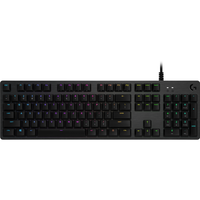 Tastatura Gaming Mecanica Logitech G513 Carbon RGB GX Brown Switch, USB (Negru) Tastatura Gaming Mecanica Logitech G513 Carbon RGB GX Brown Switch, USB (Negru)