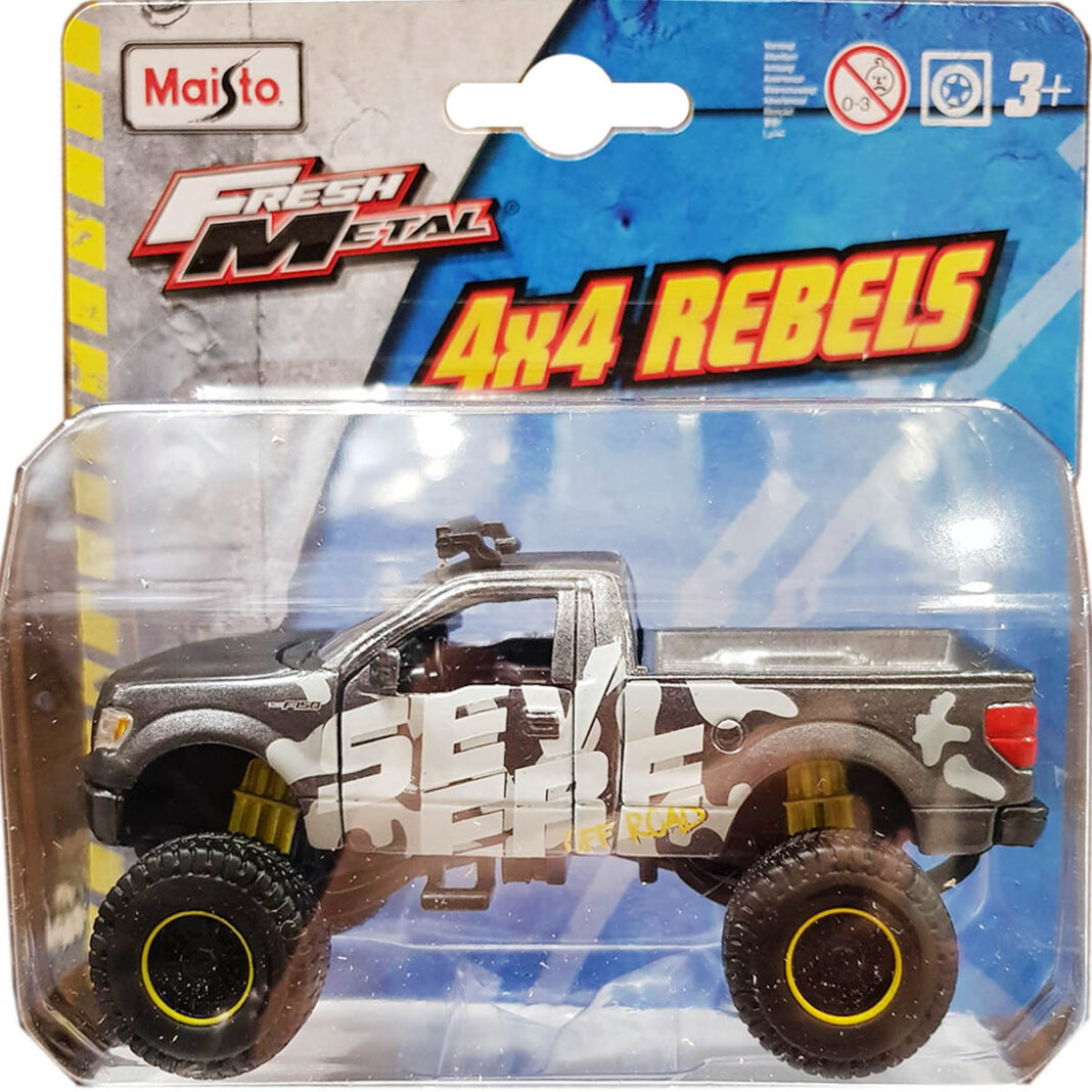 Masinuta Maisto Fresh Metal, 4X4 Rebels, 11 cm, 1:64, Gri Masinuta Maisto Fresh Metal, 4X4 Rebels, 11 cm, 1:64, Gri
