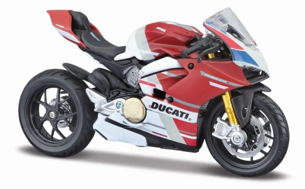 Motocicleta Maisto - Ducati Panigale V4 S Corse, cu stand, 1:18 Motocicleta Maisto - Ducati Panigale V4 S Corse, cu stand, 1:18