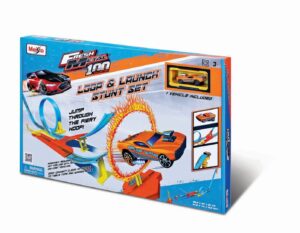 Circuit acrobatii cu bucla si lansare Maisto (Multicolor) Circuit acrobatii cu bucla si lansare Maisto (Multicolor)