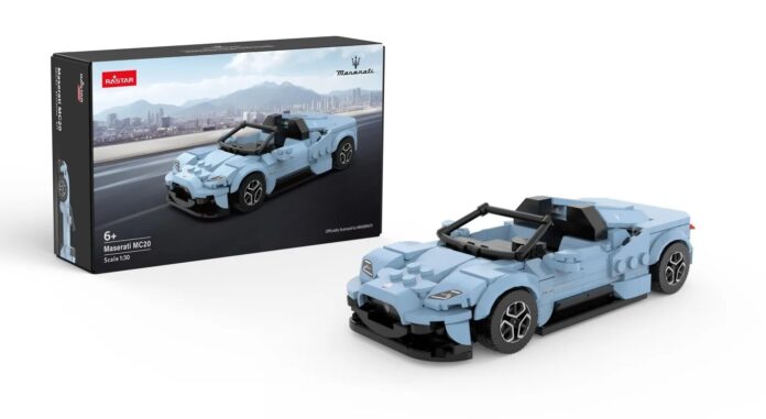 Masinuta construibila Maserati MC20, Scara 1 la 30 (Albastru) Masinuta construibila Maserati MC20, Scara 1 la 30 (Albastru)