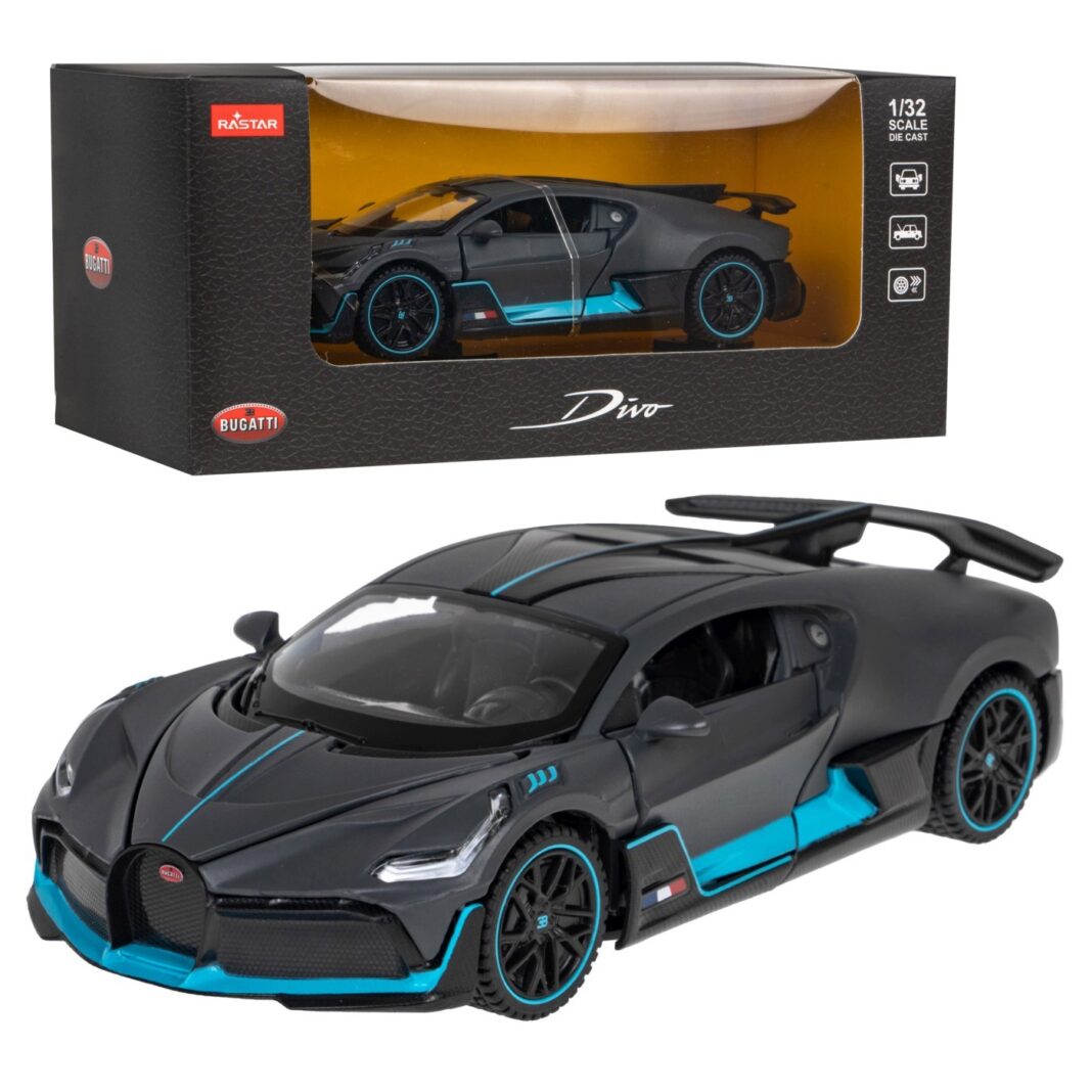 Masinuta diecast Rastar - Bugatti Divo, 1:32, Negru Masinuta diecast Rastar - Bugatti Divo, 1:32, Negru