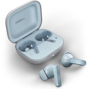 Casti True Wireless Motorola MOTO Buds+ Flute, Bluetooth, In-Ear, Dolby Atmos, Smart ANC, Rezistenta la apa (Bej) Casti True Wireless Motorola MOTO Buds+ Flute, Bluetooth, In-Ear, Dolby Atmos, Smart ANC, Rezistenta la apa (Bej)