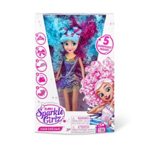 Set de joaca Sparkle Girlz, Papusa Hair Dreams, Albastru Set de joaca Sparkle Girlz, Papusa Hair Dreams, Albastru