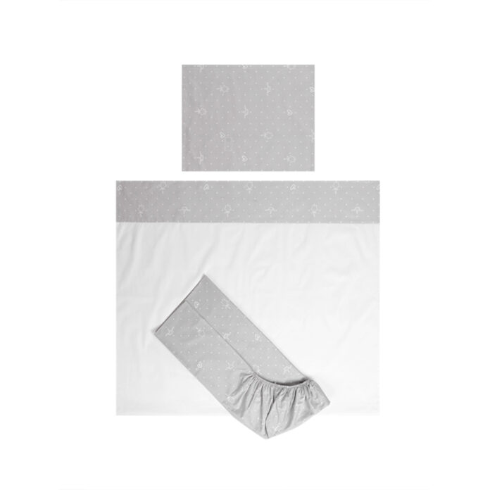 Set lenjerie pat, 3 piese, bumbac ranforce, Lorelli Tiny Dream, 60 x 120 cm, Bear Grey Set lenjerie pat, 3 piese, bumbac ranforce, Lorelli Tiny Dream, 60 x 120 cm, Bear Grey
