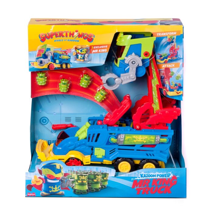 Set de joaca cu figurine Superthings, Kazoom Power, Camionul lui Mr King Set de joaca cu figurine Superthings, Kazoom Power, Camionul lui Mr King