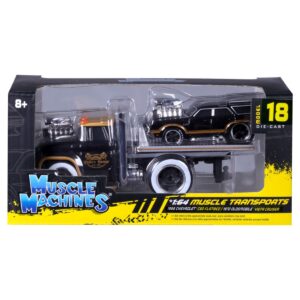 Transportator si masinuta, Maisto, Muscle Transports, 1966 Chevrolet C60 Flatbed si Oldsmobile Vista Cruiser 1970, 1:64 Transportator si masinuta, Maisto, Muscle Transports, 1966 Chevrolet C60 Flatbed si Oldsmobile Vista Cruiser 1970, 1:64