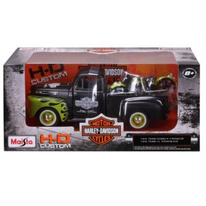 Set masina si motocicleta, Maisto, H-D Custom, 1948 Ford F1 Pick Up si 1948 FL Panhead, 1:24 Set masina si motocicleta, Maisto, H-D Custom, 1948 Ford F1 Pick Up si 1948 FL Panhead, 1:24