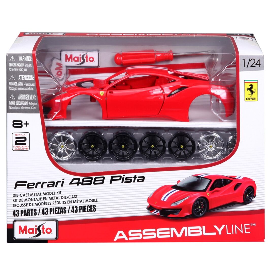 Set constructie masinuta metalica, Maisto, Ferrari 488 Pista, 43 piese, 1:24, Rosu Set constructie masinuta metalica, Maisto, Ferrari 488 Pista, 43 piese, 1:24, Rosu