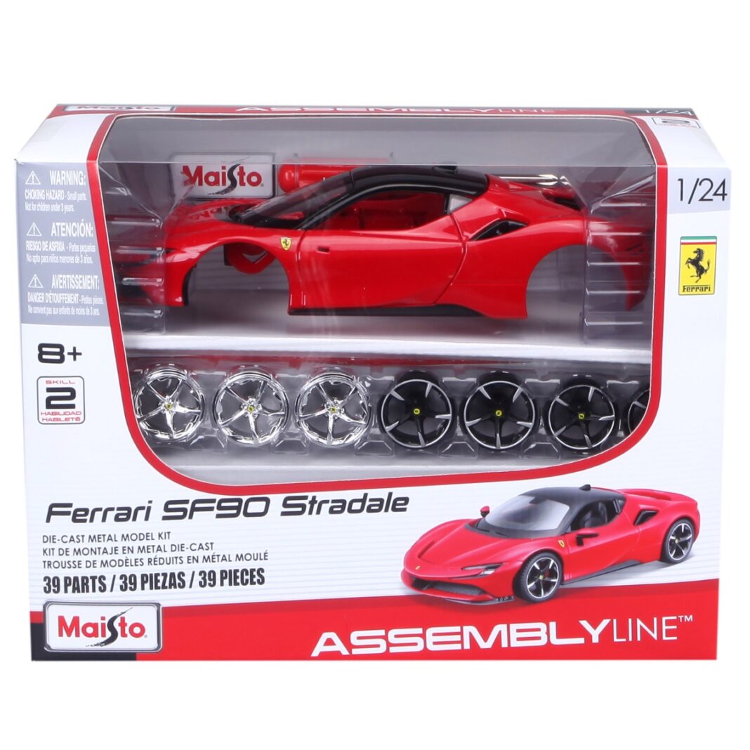 Set constructie masinuta metalica, Maisto, Ferrari SF90 Stradale, 39 piese, 1:24, Rosu Set constructie masinuta metalica, Maisto, Ferrari SF90 Stradale, 39 piese, 1:24, Rosu