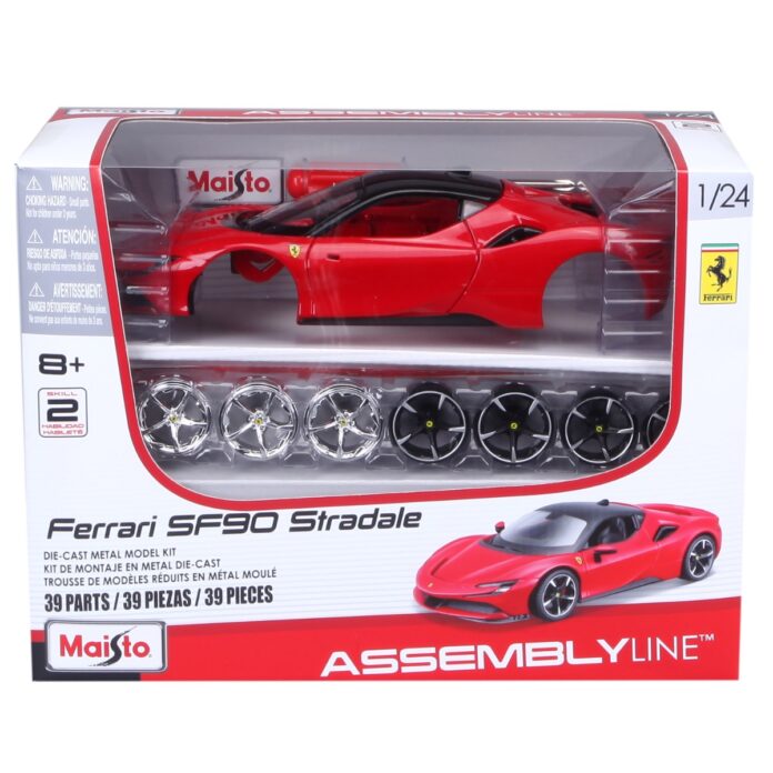 Set constructie masinuta metalica, Maisto, Ferrari SF90 Stradale, 39 piese, 1:24, Rosu Set constructie masinuta metalica, Maisto, Ferrari SF90 Stradale, 39 piese, 1:24, Rosu