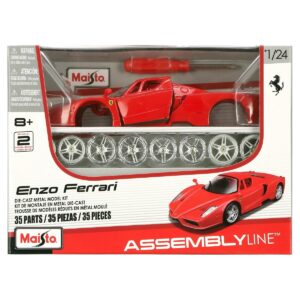 Set constructie masinuta metalica, Maisto, Ferrari Enz, 35 piese, 1:24, Rosu Set constructie masinuta metalica, Maisto, Ferrari Enz, 35 piese, 1:24, Rosu
