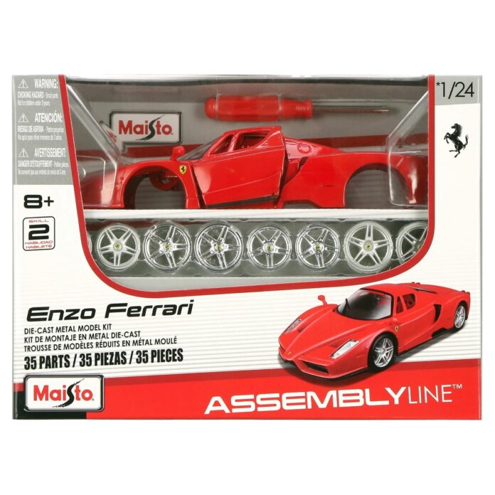 Set constructie masinuta metalica, Maisto, Ferrari Enz, 35 piese, 1:24, Rosu Set constructie masinuta metalica, Maisto, Ferrari Enz, 35 piese, 1:24, Rosu
