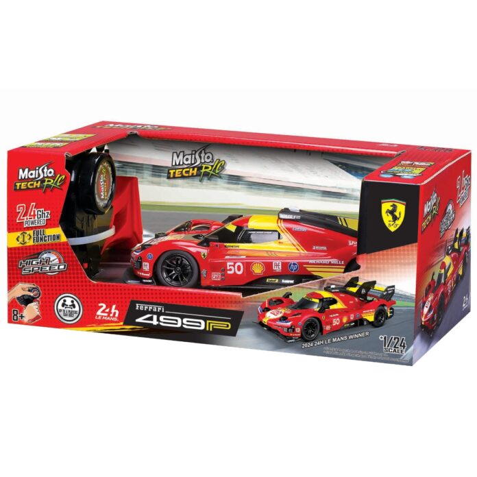 Masina de curse cu telecomanda, Maisto Tech, Ferrari 499P 2024, Le Mans Champion, 1:24 Masina de curse cu telecomanda, Maisto Tech, Ferrari 499P 2024, Le Mans Champion, 1:24
