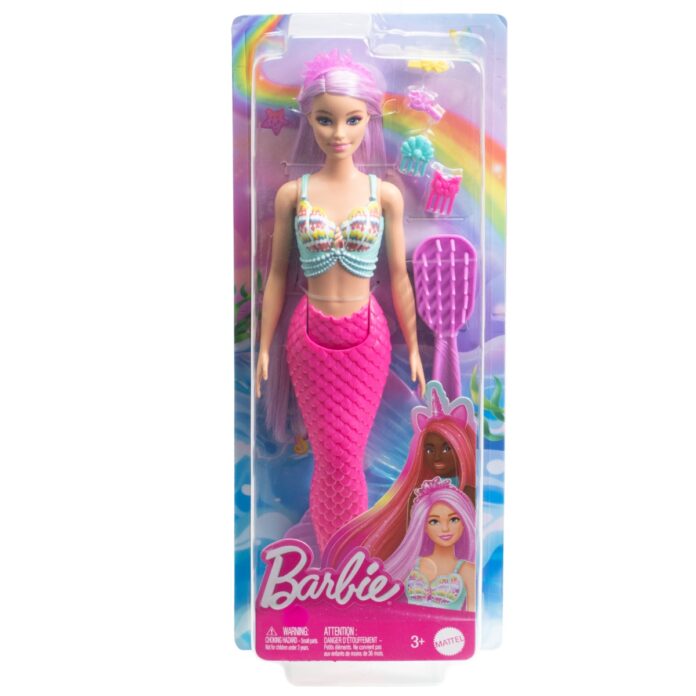 Papusa sirena cu par lung, Barbie, Touch Of Magic Mermaid, HRR00 Papusa sirena cu par lung, Barbie, Touch Of Magic Mermaid, HRR00