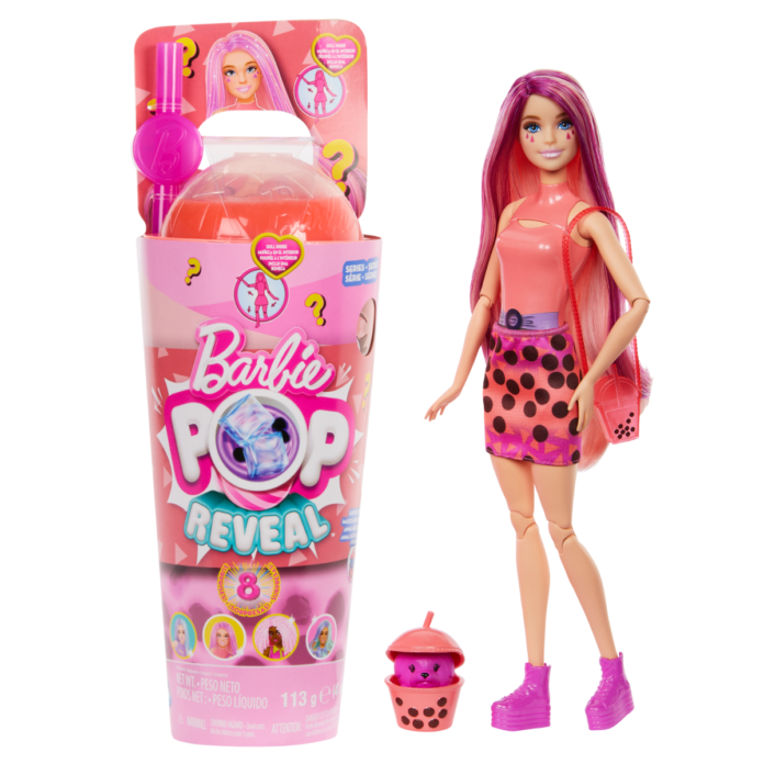 Papusa cu accesorii Barbie, Color Pop Reveal, Bubble Tea, Mango Mochi, HTJ22 Papusa cu accesorii Barbie, Color Pop Reveal, Bubble Tea, Mango Mochi, HTJ22