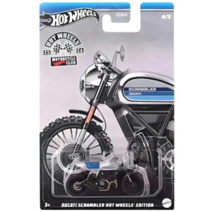 Motocicleta metalica, Hot Wheels, Ducati Scrambler Edition, 1:64, HRR93 Motocicleta metalica, Hot Wheels, Ducati Scrambler Edition, 1:64, HRR93