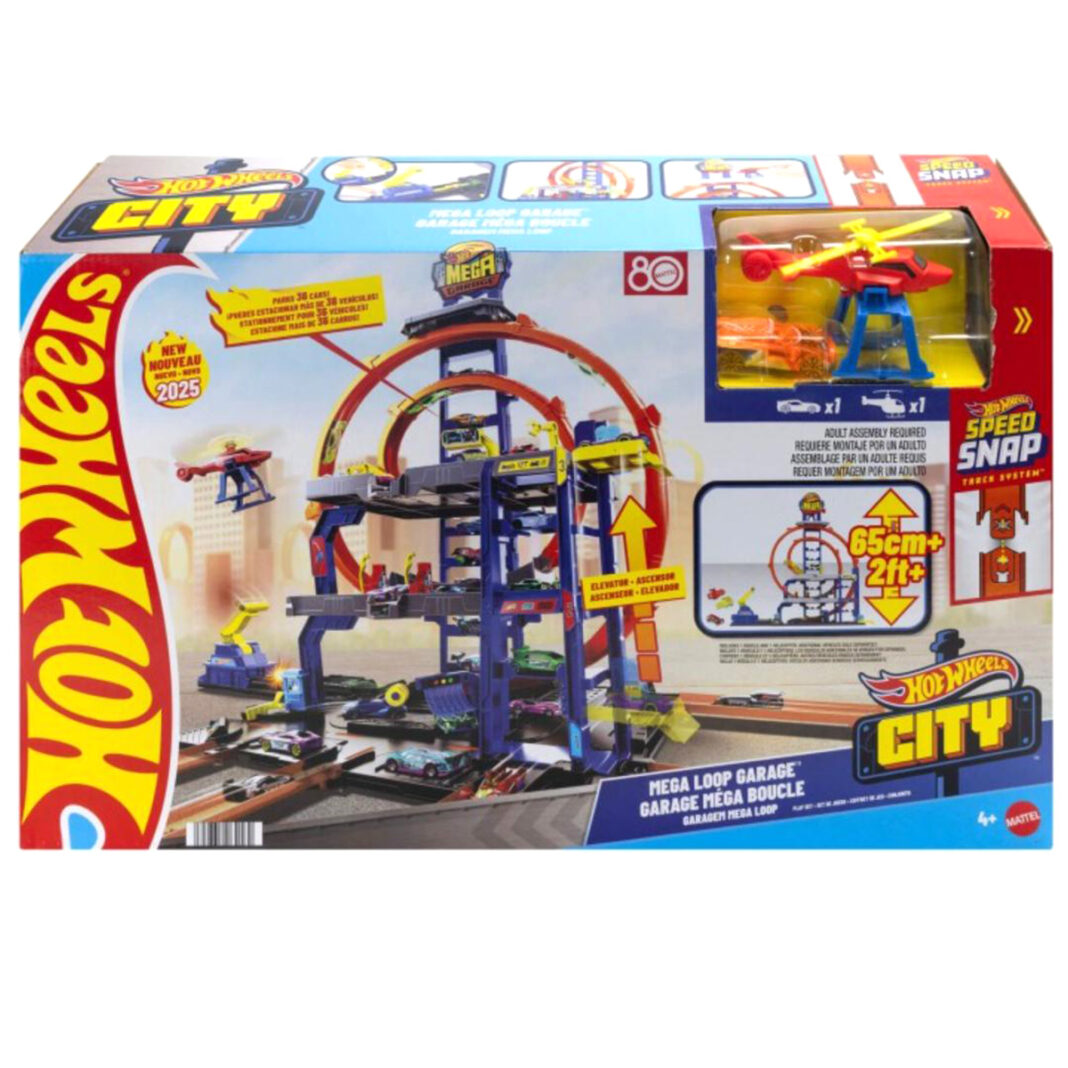 Set de joaca cu masinuta, Hot Wheels City, Mega Garage, JBM74 Set de joaca cu masinuta, Hot Wheels City, Mega Garage, JBM74