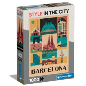 Puzzle Clementoni, Style in the City Barcelona, 1000 piese Puzzle Clementoni, Style in the City Barcelona, 1000 piese