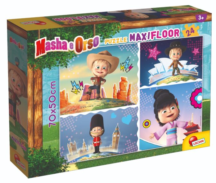 Puzzle de podea Lisciani Masha, E fantastic, Maxi, 24 piese Puzzle de podea Lisciani Masha, E fantastic, Maxi, 24 piese