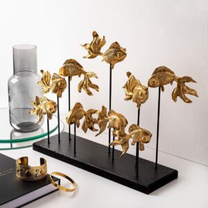 Obiect decorativ GOLDFISH Auriu 42x28x10 cm Obiect decorativ GOLDFISH Auriu 42x28x10 cm