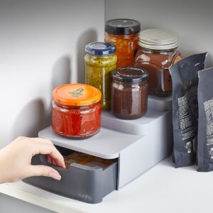 Organizator de bucatarie ORG-2008 Gri 11x16x26 cm Organizator de bucatarie ORG-2008 Gri 11x16x26 cm