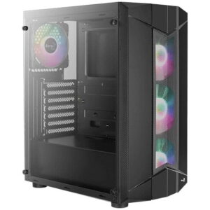 Carcasa AeroCool CS-110 V1, Fara sursa, Mini Tower (Negru) Carcasa AeroCool CS-110 V1, Fara sursa, Mini Tower (Negru)
