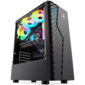 Carcasa Segotep Nova V1, Middle Tower, Plexiglass, iluminare ARGB (Negru) Carcasa Segotep Nova V1, Middle Tower, Plexiglass, iluminare ARGB (Negru)